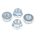 M22  White Bright Zin-plated Carbon Steel Stainless Steel Without Serrated Grade 4 Grade 8 Grade 6  Hex Flange Nut